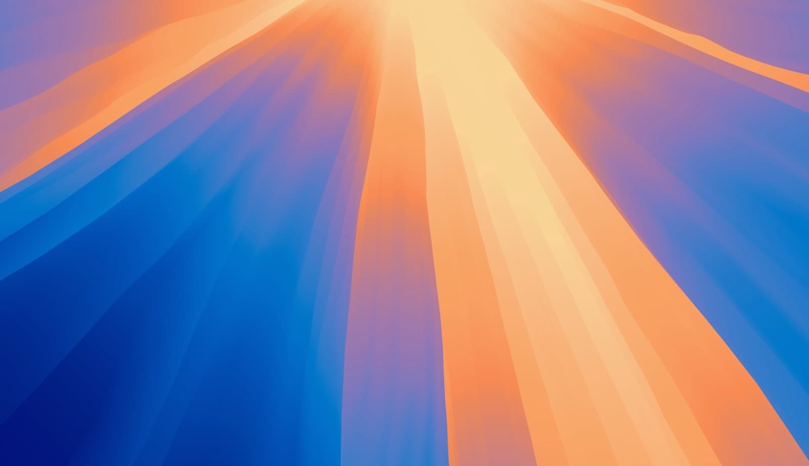 Abstract orange and blue rays